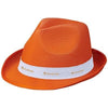 Branded Promotional TRILBY SET OR HAT WH RIBBON in Orange-white Solid Hat From Concept Incentives.