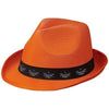 Branded Promotional TRILBY SET OR HAT BK RIBBON in Orange-black Solid Hat From Concept Incentives.