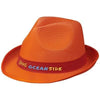 Branded Promotional TRILBY SET OR HAT RD RIBBON in Orange-red Hat From Concept Incentives.