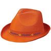 Branded Promotional TRILBY SET OR HAT OR RIBBON in Orange Hat From Concept Incentives.