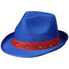 Branded Promotional TRILBY SET BL HAT WH RIBBON in Blue-white Solid Hat From Concept Incentives.