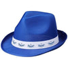 Branded Promotional TRILBY SET BL HAT RD RIBBON in Blue-red Hat From Concept Incentives.