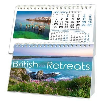 Branded Promotional BRITISH RETREATS A5 DESK CALENDAR Calendar From Concept Incentives.