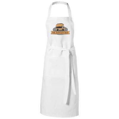 Branded Promotional VIERA APRON with 2 Pockets in White Solid Apron From Concept Incentives.