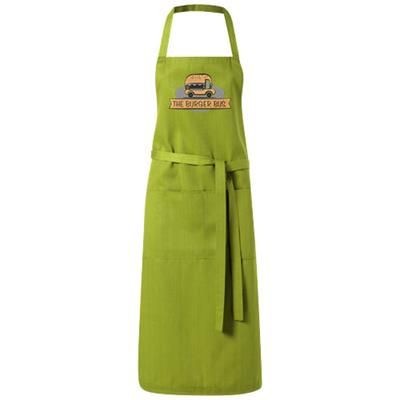 Branded Promotional VIERA APRON with 2 Pockets in Olive Apron From Concept Incentives.