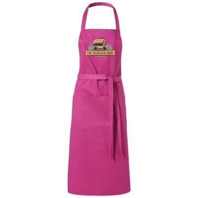 Branded Promotional VIERA APRON with 2 Pockets in Magenta Apron From Concept Incentives.