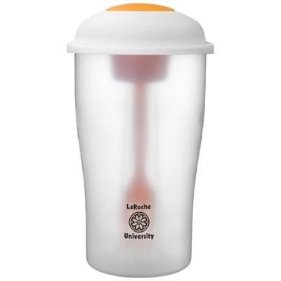 Branded Promotional SHAKEY SALAD CONTAINER SET in Orange-transparent Salad Set From Concept Incentives.