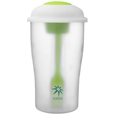 Branded Promotional SHAKEY SALAD CONTAINER SET in Lime-transparent Salad Set From Concept Incentives.