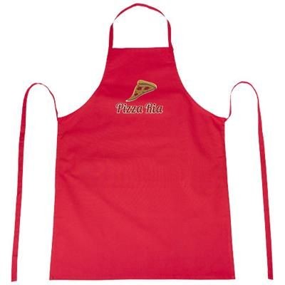 Branded Promotional REEVA 100% COTTON APRON with Tie-back Closure in Red Apron From Concept Incentives.