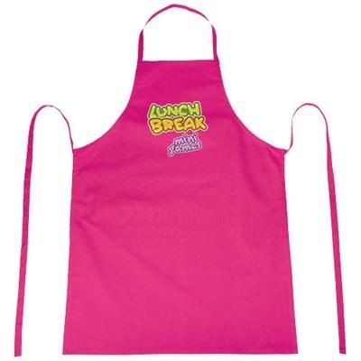 Branded Promotional REEVA 100% COTTON APRON with Tie-back Closure in Magenta Apron From Concept Incentives.