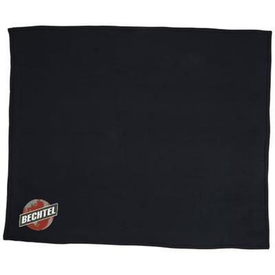 Branded Promotional SPRINGWOOD SOFT FLEECE AND SHERPA PLAID PICNIC BLANKET in Navy Blanket From Concept Incentives.