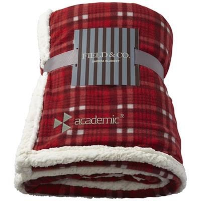 Branded Promotional JOAN SHERPA PLAID PICNIC BLANKET in Red Blanket From Concept Incentives.