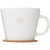 Branded Promotional HARTLEY 2-PIECE MUG SET with Coaster in White Solid Mug From Concept Incentives.