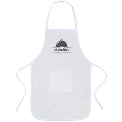 Branded Promotional GIADA COTTON CHILDRENS APRON in White Solid Apron From Concept Incentives.