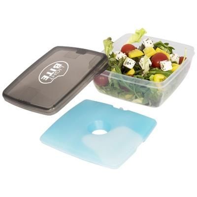 Branded Promotional GLACE LUNCH BOX with Ice Pad in Grey Lunch Box From Concept Incentives.