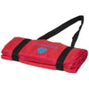 Branded Promotional ROLER PICNIC PLAID with Carrying Strap in Red Blanket From Concept Incentives.