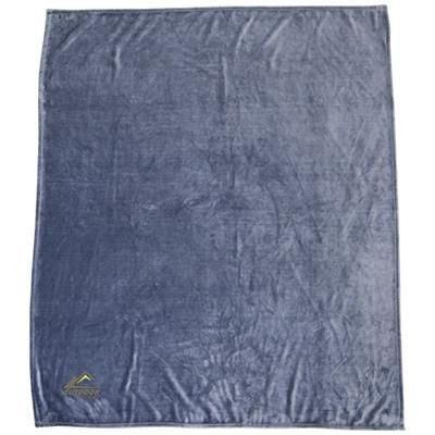 Branded Promotional MOLLIS OVERSIZED ULTRA PLUSH PLAID PICNIC BLANKET in Grey Blanket From Concept Incentives.