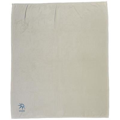 Branded Promotional MOLLIS OVERSIZED ULTRA PLUSH PLAID PICNIC BLANKET in Cream Blanket From Concept Incentives.