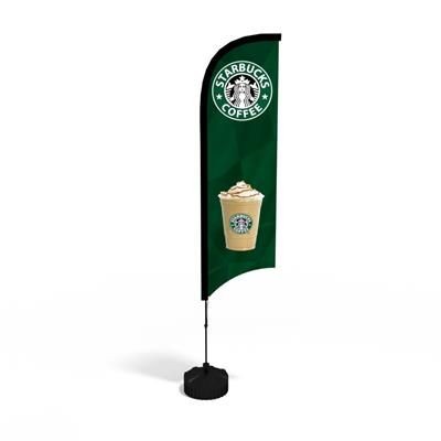 Branded Promotional CONCAVED FEATHER FLAG KIT Flag From Concept Incentives.