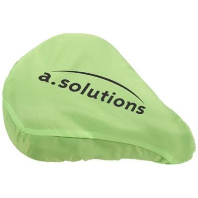 Branded Promotional MILLS BICYCLE SEAT COVER in Lime Bicycle Seat Cover From Concept Incentives.
