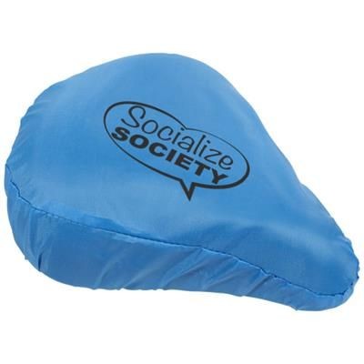 Branded Promotional MILLS BICYCLE SEAT COVER in Process Blue Bicycle Seat Cover From Concept Incentives.