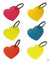 Branded Promotional PLASTIC HEART KEYRING Keyring From Concept Incentives.