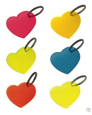 Branded Promotional PLASTIC HEART KEYRING Keyring From Concept Incentives.