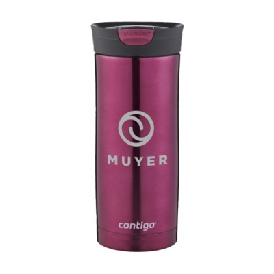 Branded Promotional CONTIGO¬Æ HURON THERMO CUP in Dark Pink Travel Mug From Concept Incentives.