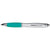 Branded Promotional BALL PEN with Satin Finish in Turquoise Pen From Concept Incentives.