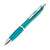 Branded Promotional CLEAR TRANSPARENT BALL PEN with Rubber Grip in Turquoise Pen From Concept Incentives.