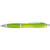 Branded Promotional CLEAR TRANSPARENT BALL PEN with Rubber Grip in Apple Green Pen From Concept Incentives.