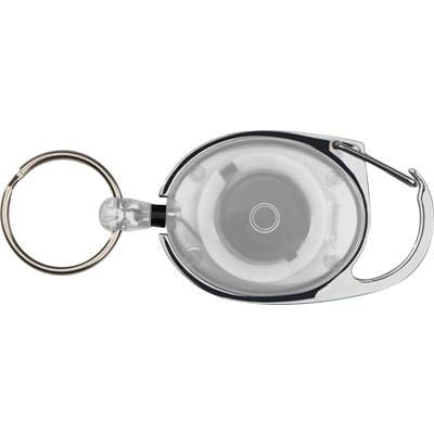 Branded Promotional KEYRING with Carabiner & Clip Employee in White Keyring From Concept Incentives.