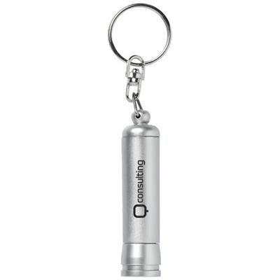 Branded Promotional ANTARES LED KEYRING CHAIN LIGHT in Silver Torch From Concept Incentives.