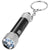 Branded Promotional DRACO LED KEYRING CHAIN LIGHT in Black Solid-silver Keyring From Concept Incentives.