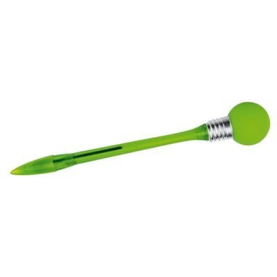 Branded Promotional FLASHING LIGHT UP BALL PEN in Green Pen From Concept Incentives.