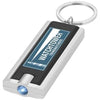 Branded Promotional CASTOR LED KEYRING CHAIN LIGHT in Black Solid-silver Keyring From Concept Incentives.