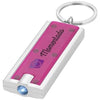 Branded Promotional CASTOR LED KEYRING CHAIN LIGHT in Magenta Torch From Concept Incentives.