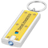 Branded Promotional CASTOR LED KEYRING CHAIN LIGHT in Yellow Torch From Concept Incentives.