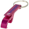 Branded Promotional TAO BOTTLE AND CAN OPENER KEYRING CHAIN in Magenta Bottle Opener From Concept Incentives.