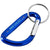 Branded Promotional TIMOR CARABINER KEYRING CHAIN in Blue Keyring From Concept Incentives.