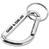 Branded Promotional TIMOR CARABINER KEYRING CHAIN in Silver Keyring From Concept Incentives.