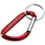 Branded Promotional TIMOR CARABINER KEYRING CHAIN in Red Keyring From Concept Incentives.