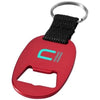 Branded Promotional KETA BOTTLE OPENER KEYRING CHAIN in Red Bottle Opener From Concept Incentives.