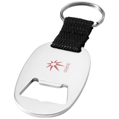 Branded Promotional KETA BOTTLE OPENER KEYRING CHAIN in Silver Bottle Opener From Concept Incentives.