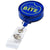 Branded Promotional LECH ROLLER CLIP in Clear Transparent Blue Pull Reel Pass Holder From Concept Incentives.