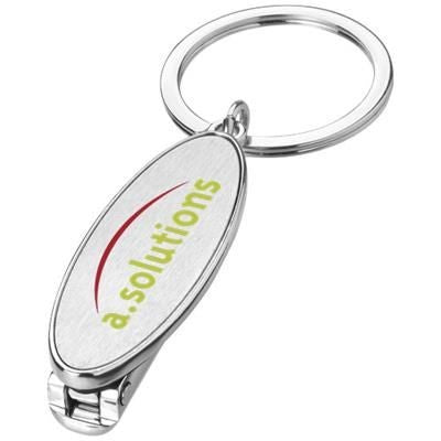 Branded Promotional HOOKI BAG HANGER KEYRING CHAIN in Silver Handbag Hanger From Concept Incentives.