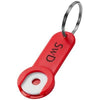 Branded Promotional SHOPPY COIN HOLDER KEYRING CHAIN in Red Keyring From Concept Incentives.