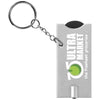 Branded Promotional ALLEGRO LED KEYRING CHAIN LIGHT with Coin Holder in Black Solid-silver Keyring From Concept Incentives.