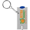 Branded Promotional ALLEGRO LED KEYRING CHAIN LIGHT with Coin Holder in Royal Blue-silver Keyring From Concept Incentives.