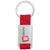 Branded Promotional ALVARO WEBBING KEYRING CHAIN in Silver-red Keyring From Concept Incentives.